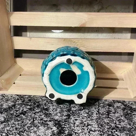 GC Naturals Ceramic Owl Figurine Decor Sachet Holder Blue 5-3/4 “ - Picture 4 of 4